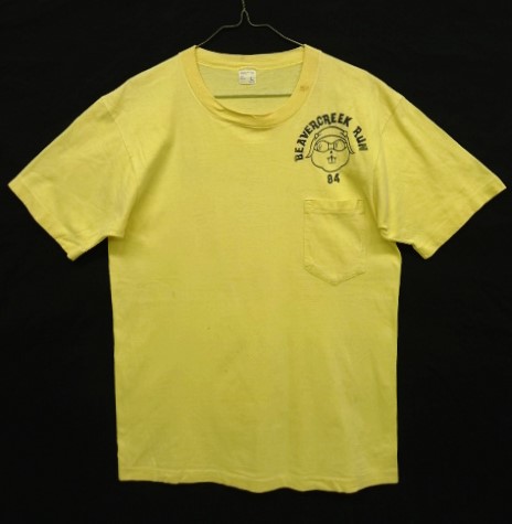 画像: 70'S JC PENNEY シングルステッチ ポケット付き 両面プリント Tシャツ レモンイエロー (VINTAGE) 「T-Shirt」 入荷しました。