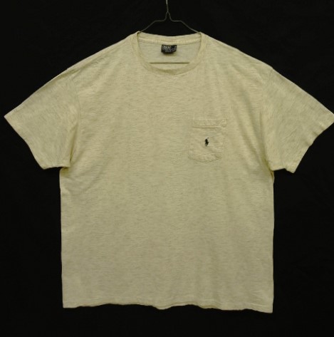 画像: 90'S RALPH LAUREN シングルステッチ 耳付きポケット 半袖 Tシャツ オートミールヘザー USA製 (VINTAGE) 「T-Shirt」 入荷しました。