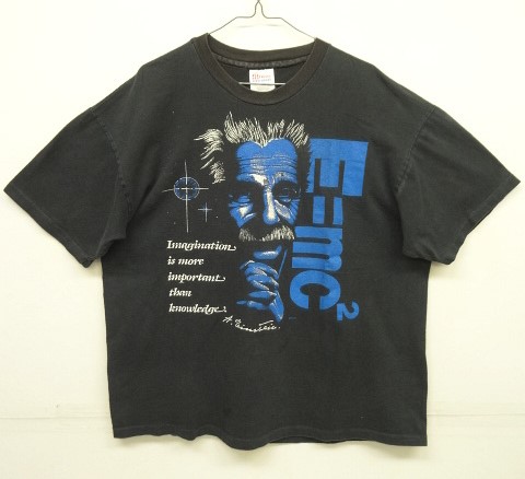 画像: 90'S ALBERT EINSTEIN アインシュタイン シングルステッチ Tシャツ ブラック (VINTAGE) 「T-Shirt」 入荷しました。