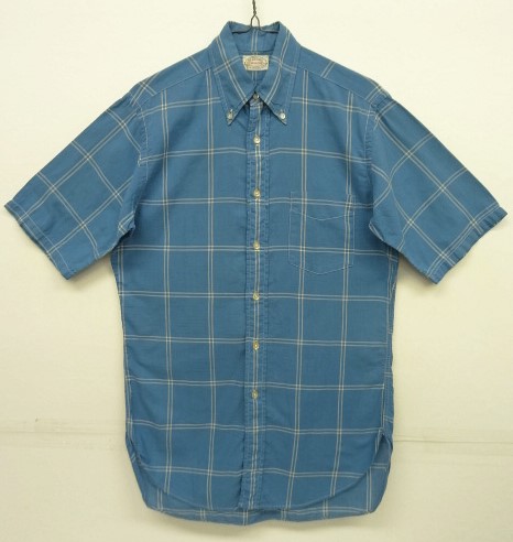 画像: 60'S CREIGHTON "ALL COTTON" マチ付き 半袖 BDシャツ チェック柄 (VINTAGE) 「S/S Shirt」 入荷しました。