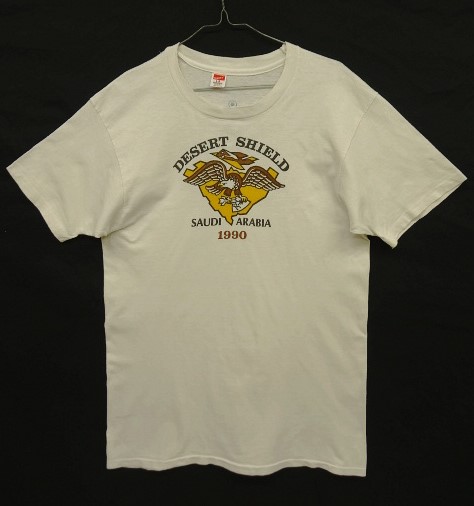 画像: 90'S DESERT SHIELD 染み込み両面プリント シングルステッチ 半袖 Tシャツ ホワイト USA製 (VINTAGE) 「T-Shirt」 入荷しました。