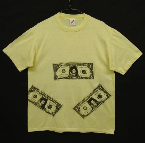 画像: 80'S ONE DOLLAR BILL 両面プリント シングルステッチ 半袖 Tシャツ イエロー USA製 (VINTAGE) 「T-Shirt」 入荷しました。