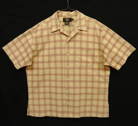 画像: 90'S RRL 初期 三ツ星タグ コットン 半袖 オープンカラーシャツ チェック柄 (VINTAGE) 「S/S Shirt」 入荷しました。