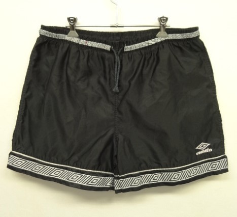 画像: UMBRO ドローコード付き ナイロンショーツ ブラック/ホワイト (VINTAGE) 「Shorts」 入荷しました。