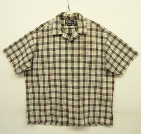 画像: 90'S RALPH LAUREN "CALDWELL" コットン 半袖 オープンカラーシャツ チェック柄 (VINTAGE) 「S/S Shirt」 入荷しました。