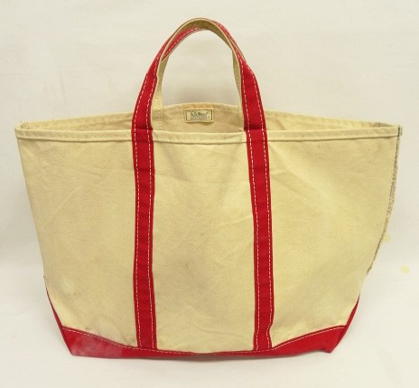 画像: 80'S LL Bean 2色タグ キャンバス トートバッグ レッド/オフホワイト USA製 (VINTAGE) 「Bag」 入荷しました。