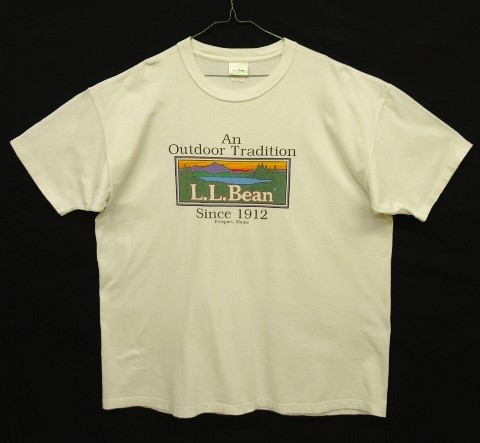 画像: 80'S LL Bean シングルステッチ 半袖 Tシャツ オフホワイト USA製 (VINTAGE) 「T-Shirt」 入荷しました。