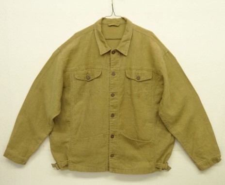 画像: ユーロヴィンテージ アジャスター付き リネン カバーオール BEIGE (VINTAGE) 「Jacket」 入荷しました。