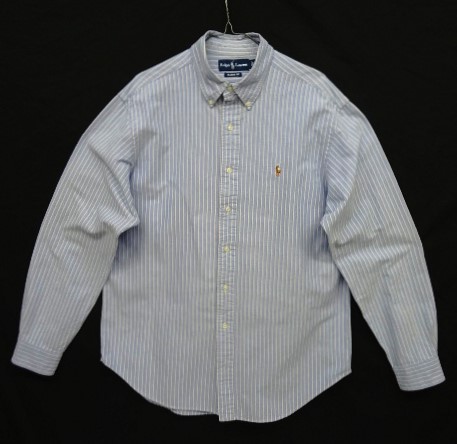 画像: 90'S RALPH LAUREN "CLASSIC FIT" オックスフォード 長袖 BDシャツ ストライプ (VINTAGE) 「L/S Shirt」 入荷しました。