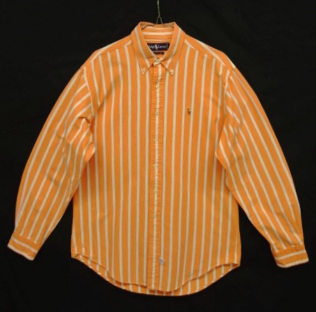 画像: 90'S RALPH LAUREN オックスフォード 長袖 BDシャツ ストライプ (VINTAGE) 「L/S Shirt」 入荷しました。