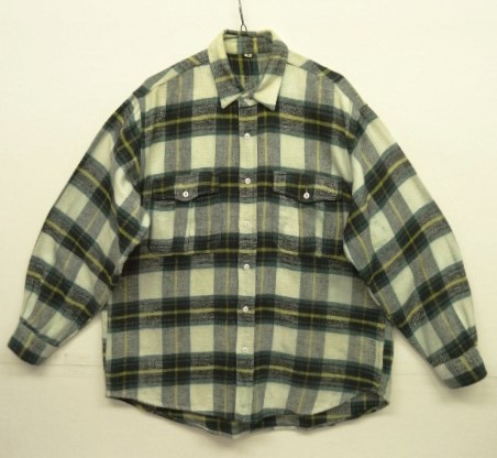 画像: 80'S UNKNOWN コットン 長袖 フランネルシャツ チェック柄 (VINTAGE) 「L/S Shirt」 入荷しました。