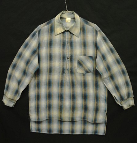 画像: 70'S ユーロヴィンテージ UNKNOWN 長袖 プルオーバーシャツ オンブレチェック (VINTAGE) 「L/S Shirt」 入荷しました。