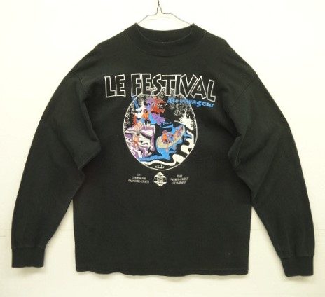 画像: 90'S S.FOWLER "LE FESTIVAL" 長袖 Tシャツ ブラック USA製 (VINTAGE) 「T-Shirt」 入荷しました。