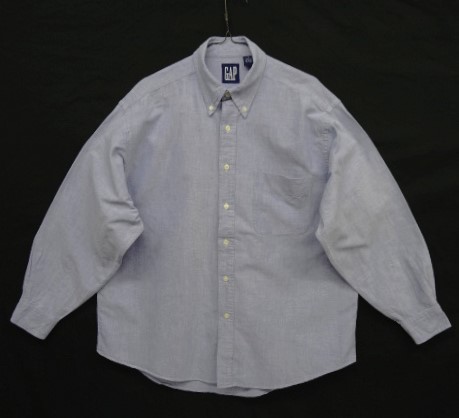 画像: 90'S GAP 旧タグ オックスフォード 長袖 BDシャツ ブルー (VINTAGE) 「L/S Shirt」 入荷しました。