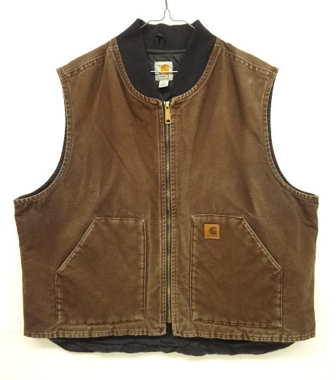 画像: 90'S CARHARTT 裏地キルティング ダックベスト ダークブラウン (VINTAGE) 「No Sleeve」 入荷しました。