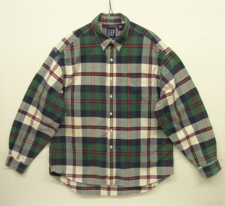 画像: 90'S GAP 旧タグ オックスフォード 長袖 BDシャツ チェック柄 (VINTAGE) 「L/S Shirt」 入荷しました。