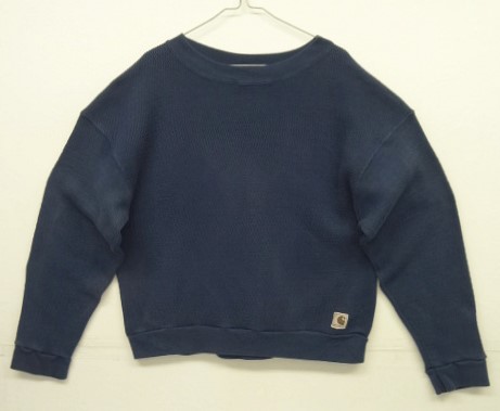 画像: 90'S CARHARTT クルーネック サーマルシャツ ネイビー (VINTAGE) 「Sweat Shirt」 入荷しました。