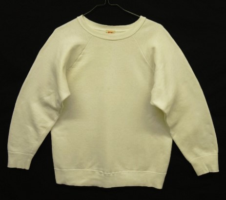 画像: 50'S HANES "WIND SHIELD" ラグランスリーブ クルーネック スウェットシャツ ホワイト USA製 (VINTAGE) 「Sweat Shirt」 入荷しました。