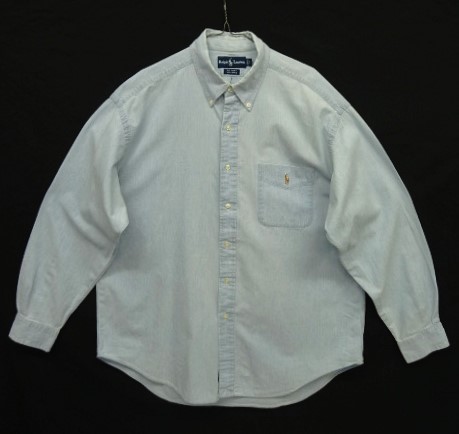 画像: 90'S RALPH LAUREN "BIG SHIRT" シャンブレー 長袖 BDシャツ ブルー (VINTAGE) 「L/S Shirt」 入荷しました。