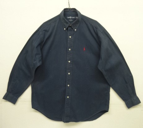 画像: 90'S RALPH LAUREN "BLAKE" ツイル 長袖 BDシャツ ネイビー (VINTAGE) 「L/S Shirt」 入荷しました。