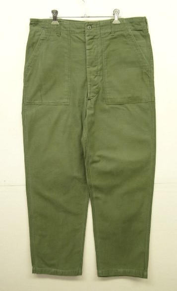 画像: 60'S アメリカ軍 US ARMY "OG107" 平ボタン コットンサテン ベイカーパンツ W36L33 (VINTAGE) 「Bottoms」 入荷しました。