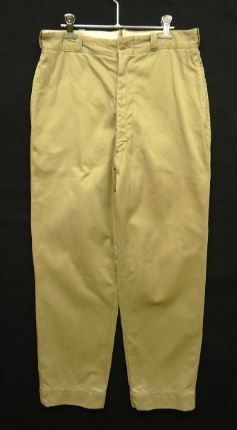 画像: 60'S アメリカ軍 US ARMY コットン100% チノパンツ PRENTICEジップ (VINTAGE) 「Bottoms」 入荷しました。