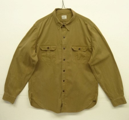 画像: 00'S J.CREW マチ付き ツイル 長袖 ワークシャツ ライトブラウン (VINTAGE) 「L/S Shirt」 入荷しました。