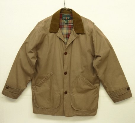 画像: 90'S J.CREW 旧タグ 裏地付き 襟コーデュロイ カバーオール カーキ (VINTAGE) 「Jacket」 入荷しました。