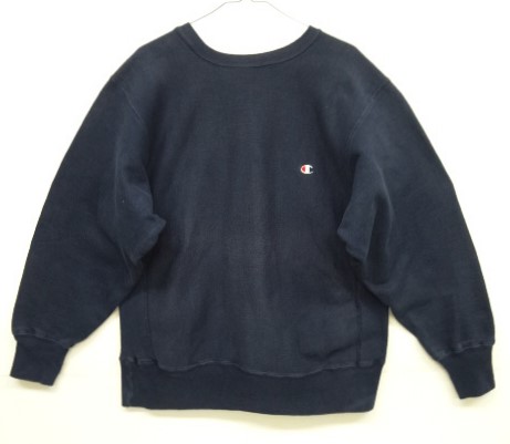 画像: 80'S CHAMPION トリコタグ リバースウィーブ 無地 ネイビー XL USA製 (VINTAGE) 「Sweat Shirt」 入荷しました。