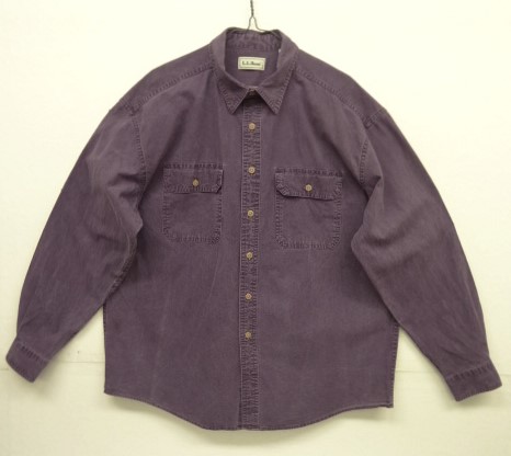 画像: 90'S LL Bean キャンバス 長袖 ワークシャツ グレープ カナダ製 (VINTAGE) 「L/S Shirt」 入荷しました。