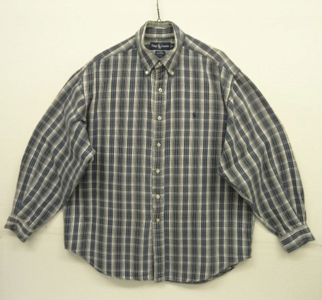 画像: 90'S RALPH LAUREN "BLAIRE" ヘビーフランネル 長袖 BDシャツ チェック柄 (VINTAGE) 「L/S Shirt」 入荷しました。