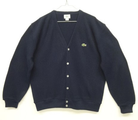 画像: 80'S IZOD LACOSTE アクリル カーディガン ネイビー USA製 (VINTAGE) 「Knit」 入荷しました。