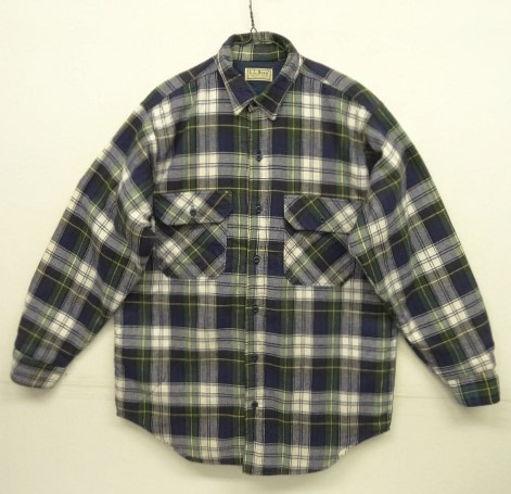 画像: 80'S LL Bean "THINSULATE入り" 長袖 フランネルシャツ チェック柄 USA製 (VINTAGE) 「L/S Shirt」 入荷しました。