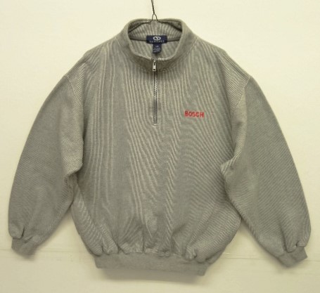 画像: BOSCH ハーフジップ スウェットシャツ グレー/ストライプ (USED) 「Sweat Shirt」 入荷しました。