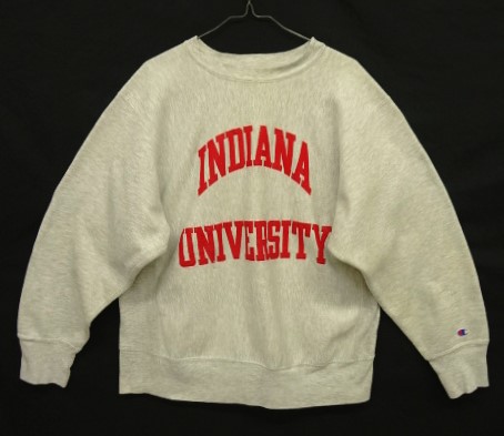 画像: 80'S CHAMPION "INDIANA UNIVERSITY" トリコタグ リバースウィーブ グレー USA製 (VINTAGE) 「Sweat Shirt」 入荷しました。