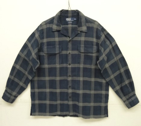 画像: 90'S RALPH LAUREN "SKI CAMP" コットン 長袖 オープンカラーシャツ チェック柄 (VINTAGE) 「L/S Shirt」 入荷しました。