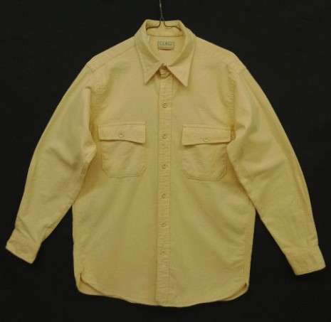 画像: 80'S LL Bean "CHAMOIS CLOTH SHIRT" 長袖 シャモアクロスシャツ クリーム USA製 (VINTAGE) 「L/S Shirt」 入荷しました。