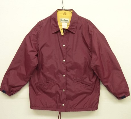 画像: 80'S LL Bean チンスト付き ナイロン コーチジャケット バーガンディ USA製 (VINTAGE) 「Jacket」 入荷しました。