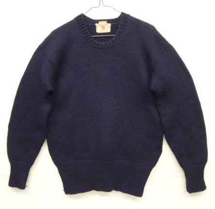 画像: 50'S OLYMPIC-SPORTS CO リブ長 ウール クルーネック ニット ネイビー (VINTAGE) 「Knit」 入荷しました。