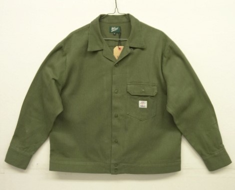 画像: WOODBLOCK "OPEN COLLAR SHIRT JACKET" OLIVE (NEW) 「Jacket」 入荷しました。