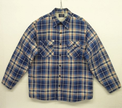 画像: 80'S SEARS 裏地キルティング 長袖 フランネルシャツ チェック柄 USA製 (VINTAGE) 「L/S Shirt」 入荷しました。