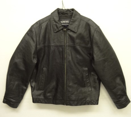 画像: 90'S STRUCTURE 裏地キルティング 本革 レザージャケット ブラック (VINTAGE) 「Jacket」 入荷しました。