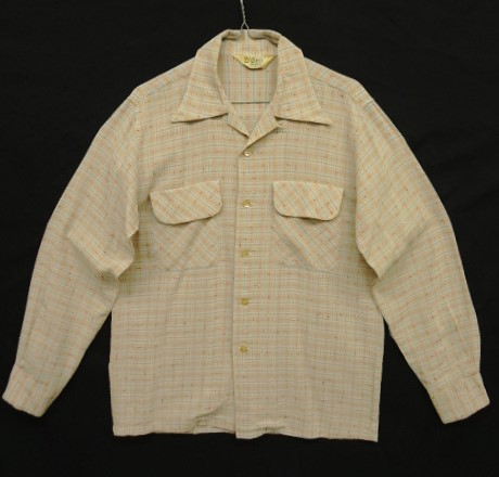 画像: 50'S D'ORO DESIGNS レーヨン/ステッチ入り オープンカラーシャツ チェック柄 (VINTAGE) 「L/S Shirt」 入荷しました。