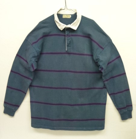 画像: 80'S LL Bean 長袖 ラガーシャツ ボーダー柄 USA製 (VINTAGE) 「L/S Shirt」 入荷しました。