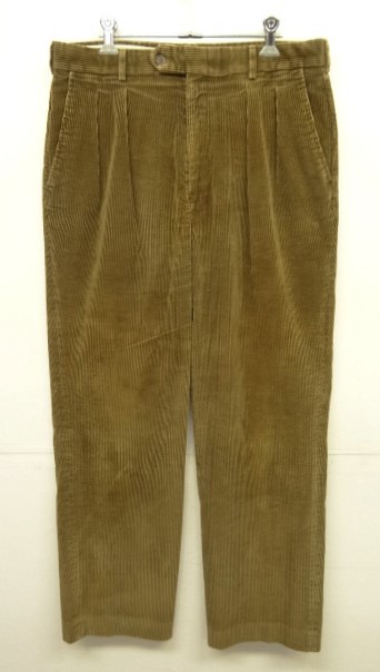 画像: 80'S LL Bean ツープリーツ 太畝 コーデュロイパンツ ブラウン USA製 (VINTAGE) 「Bottoms」 入荷しました。