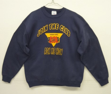 画像: 90'S TULTEX "BURGER KING" ヘビーウエイト クルーネック スウェットシャツ ネイビー USA製 (VINTAGE) 「Sweat Shirt」 入荷しました。