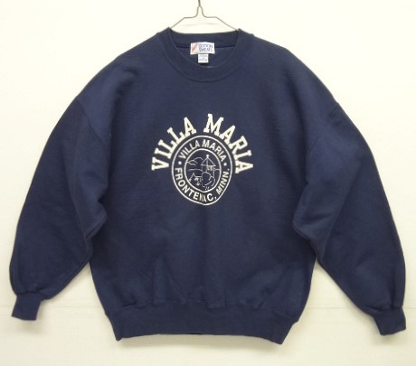 画像: 90'S JERZEES "VILLA MARIA" ヘビーウエイト クルーネック スウェットシャツ ネイビー USA製 (VINTAGE) 「Sweat Shirt」 入荷しました。