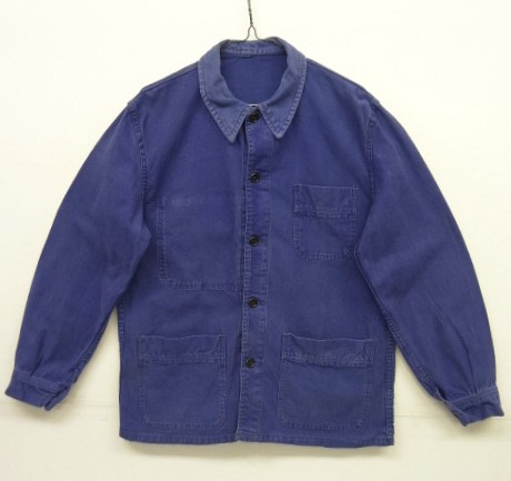 画像: 70'S フレンチワーク ワークジャケット カバーオール ブルー (VINTAGE) 「Jacket」 入荷しました。