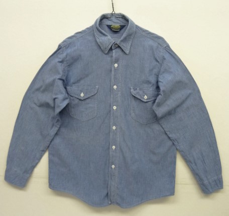 画像: 80'S OSHKOSH B'GOSH コットン100% シャンブレーシャツ ブルー USA製 (VINTAGE) 「L/S Shirt」 入荷しました。