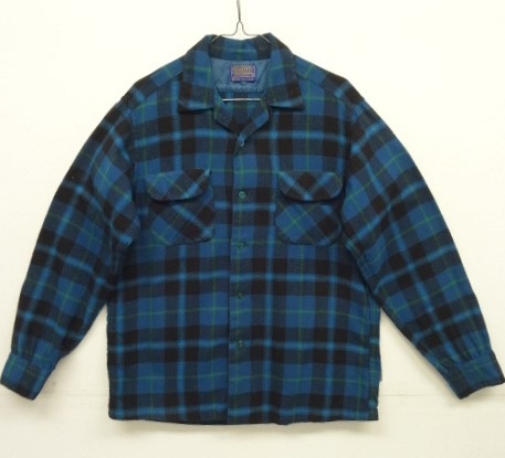 画像: 60'S PENDLETON "BOARD SHIRT" ウール オープンカラーシャツ チェック柄 USA製 (VINTAGE) 「L/S Shirt」 入荷しました。